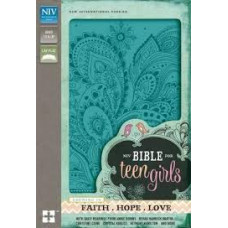 NIV Bible for Teen Girls - Caribbean Blue Leathersoft